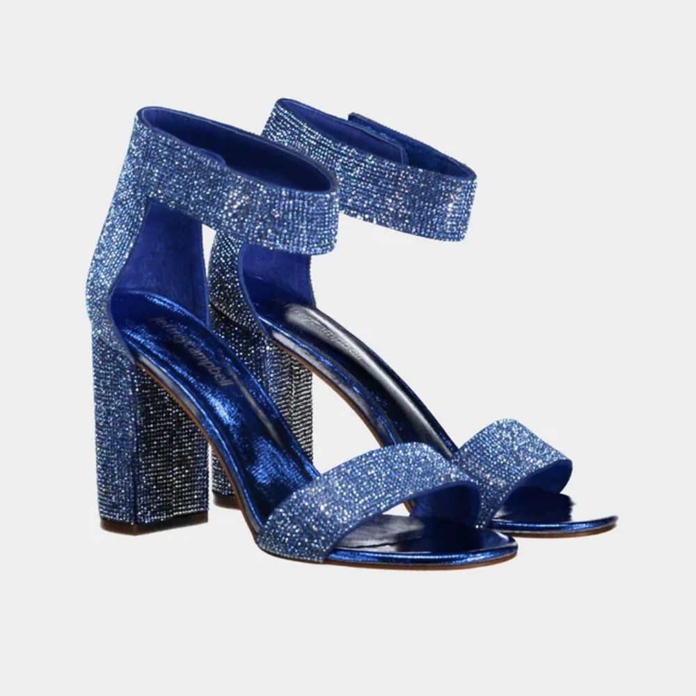 SOLD OUT jeffery campbell blue sparkle heels